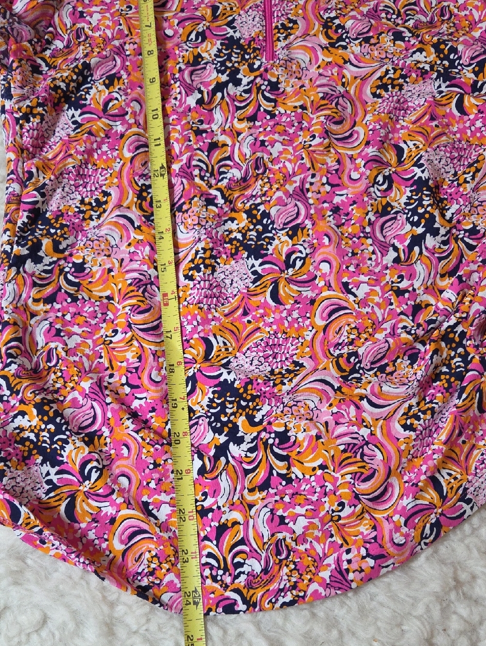 IBKUL Pink Orange Multi Print Long Sleeve Zip Top and skirt - Picture 15 of 16